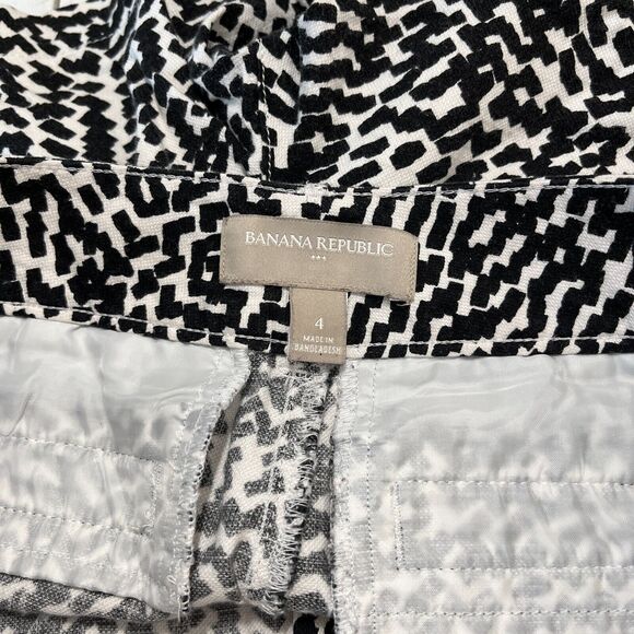 Banana Republic Shorts Womens 4 Print Cotton Chino Utility 4" Inseam Mid Rise - Picture 3 of 10